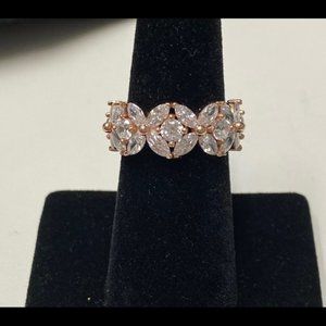 Lab Created Diamond Eternity Band in Rose Gold